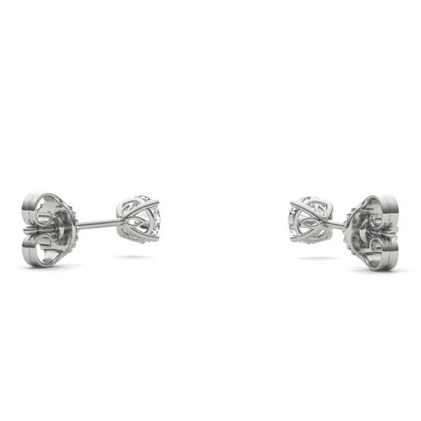 Round Hearts & Arrows Signature Basket Stud