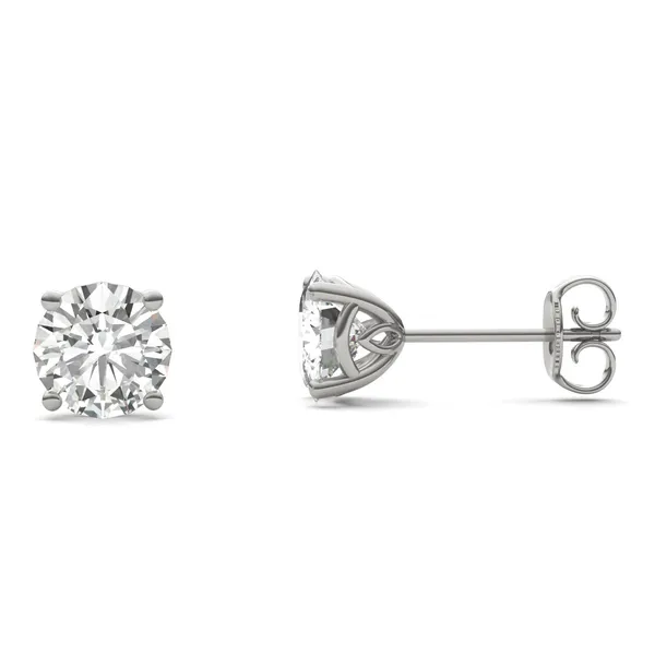 Round Hearts & Arrows Signature Basket Stud