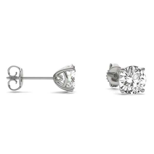 Round Hearts & Arrows Signature Basket Stud