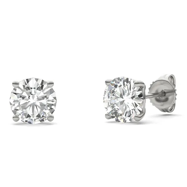 Round Hearts & Arrows Signature Basket Stud