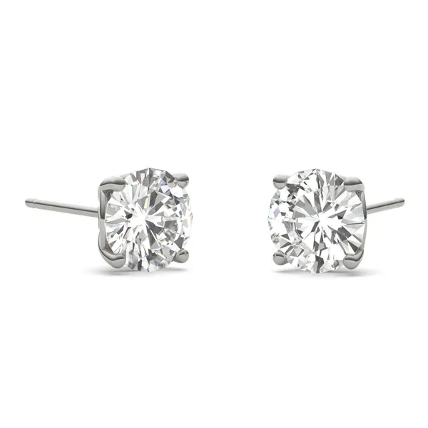 Round Hearts & Arrows Signature Basket Stud