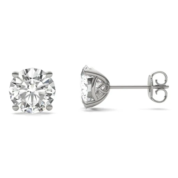 Round Hearts & Arrows Signature Basket Stud