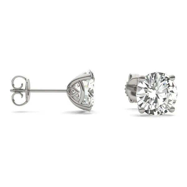 Round Hearts & Arrows Signature Basket Stud