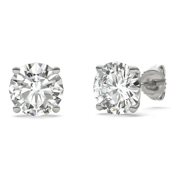 Round Hearts & Arrows Signature Basket Stud
