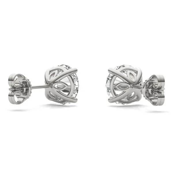 Round Hearts & Arrows Signature Basket Stud