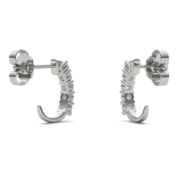 J-Hoop Huggie Hoop Earrings