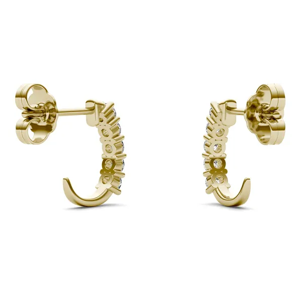 J-Hoop Huggie Hoop Earrings