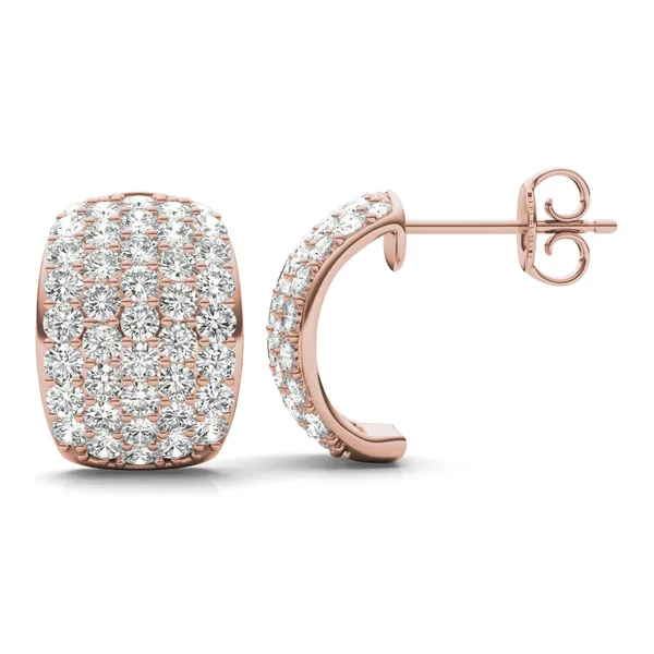 Domed Illusion Hoop Earrings