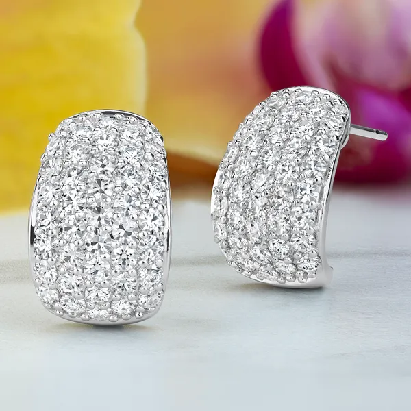 Domed Illusion Hoop Earrings