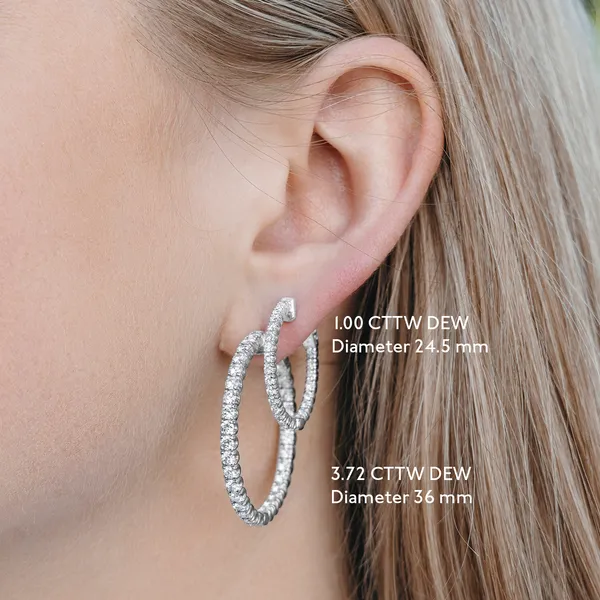 Inside Out Hoop Earrings (3 3/4 ct. tw. DEW)