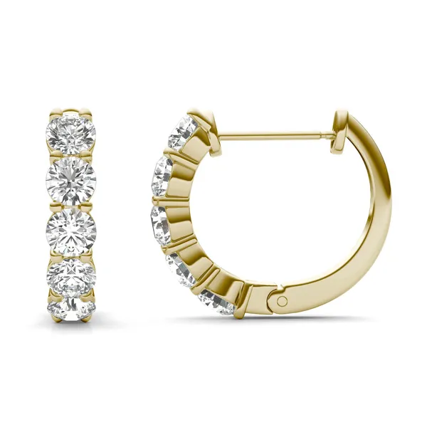 Five-Stone Mini Hoop Earrings