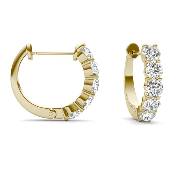 Five-Stone Mini Hoop Earrings