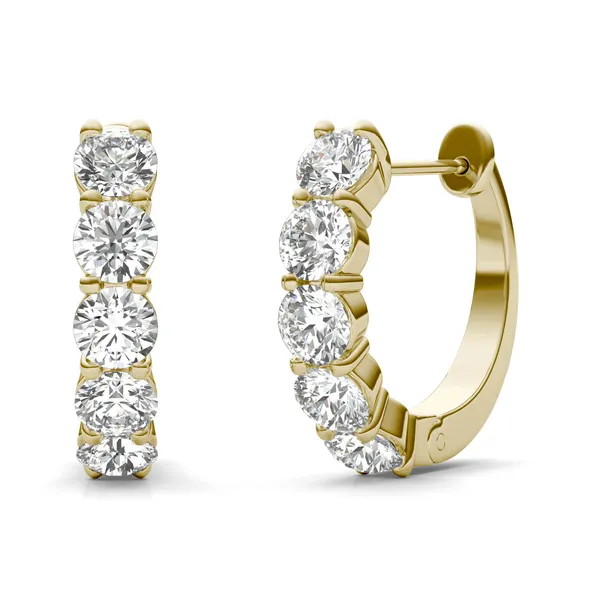 Five-Stone Mini Hoop Earrings