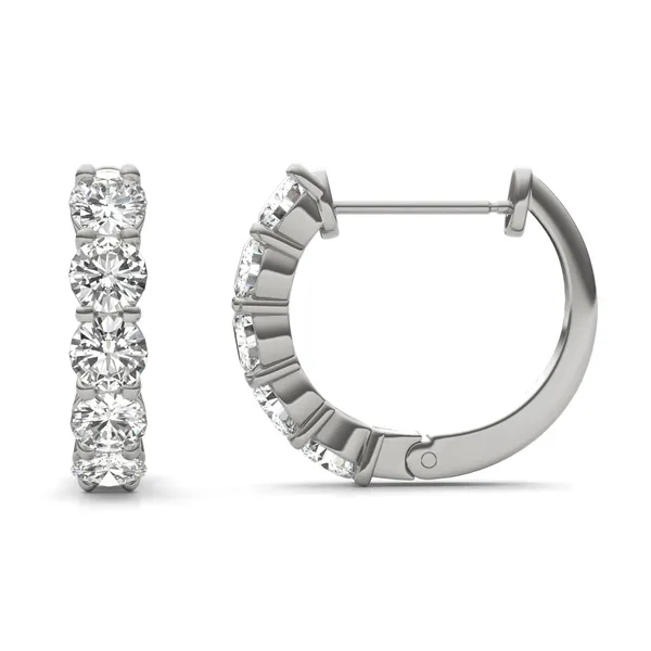 Five-Stone Mini Hoop Earrings