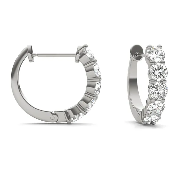 Five-Stone Mini Hoop Earrings