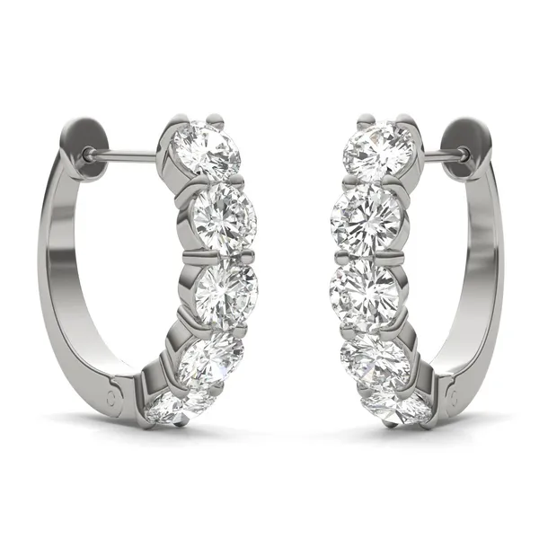 Five-Stone Mini Hoop Earrings