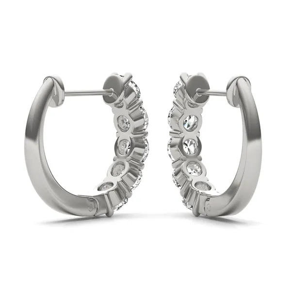 Five-Stone Mini Hoop Earrings