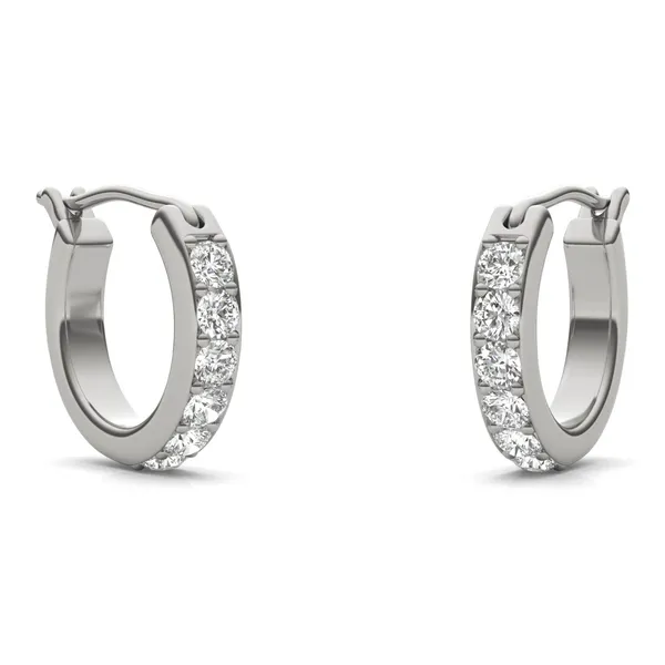 Prong In Channel Huggie Earrings