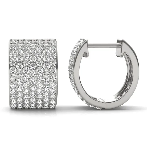 Micro Pavé Wide Cuff Hoop Earrings