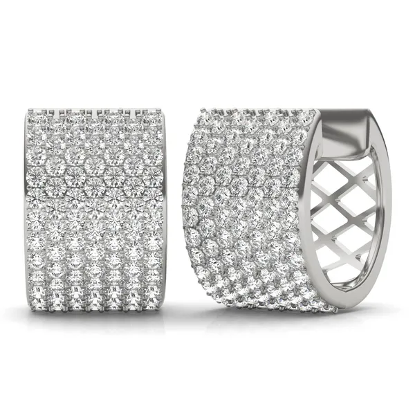 Micro Pavé Wide Cuff Hoop Earrings
