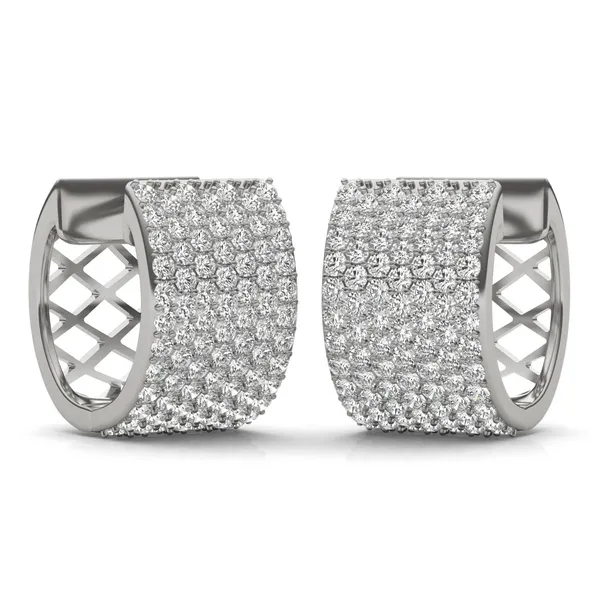 Micro Pavé Wide Cuff Hoop Earrings