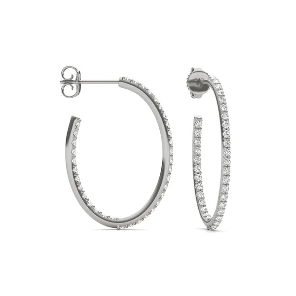 Airy Oval Hoop Earrings (5/8 ct. tw.)