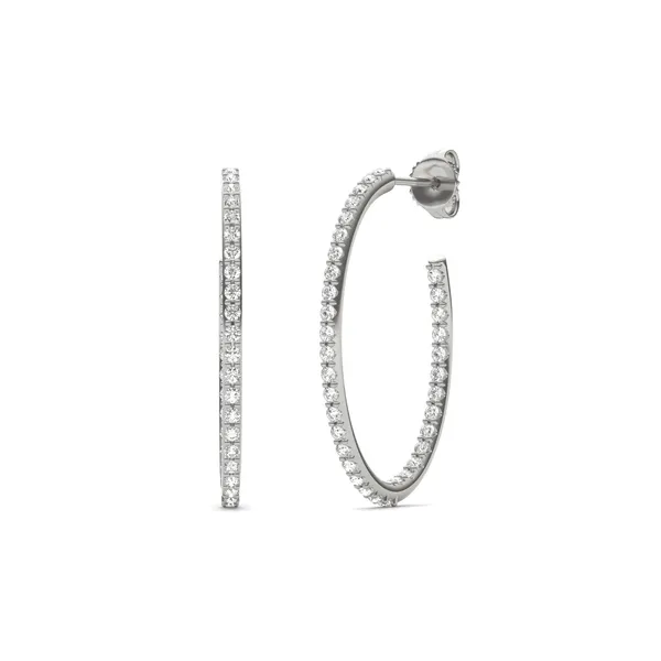 Airy Oval Hoop Earrings (5/8 ct. tw.)