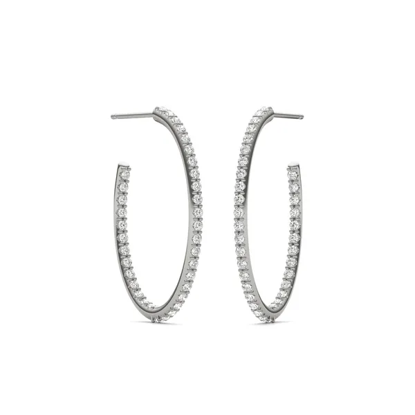 Airy Oval Hoop Earrings (5/8 ct. tw.)