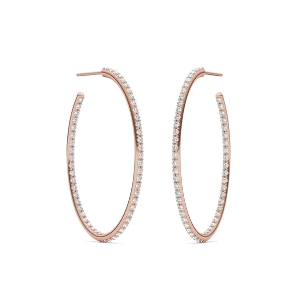 Airy Oval Hoop Earrings (1 1/20 ct. tw.)