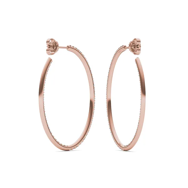 Airy Oval Hoop Earrings (1 1/20 ct. tw.)