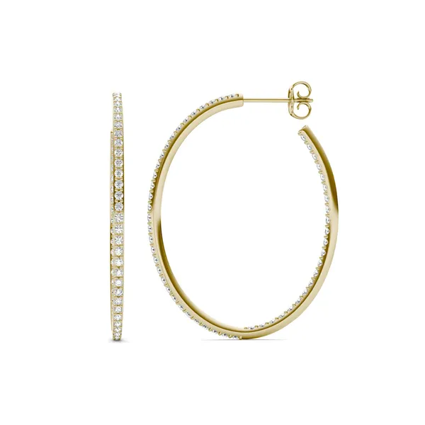 Airy Oval Hoop Earrings (1 1/20 ct. tw.)