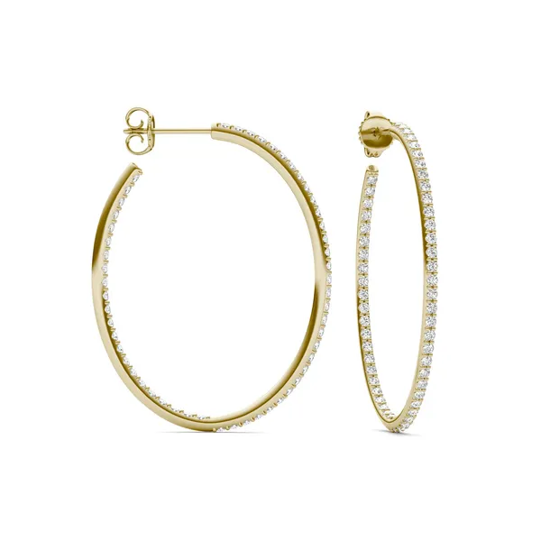 Airy Oval Hoop Earrings (1 1/20 ct. tw.)