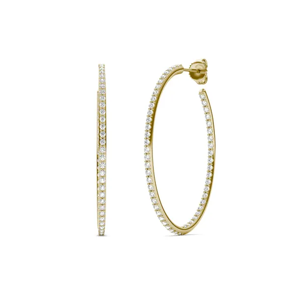 Airy Oval Hoop Earrings (1 1/20 ct. tw.)