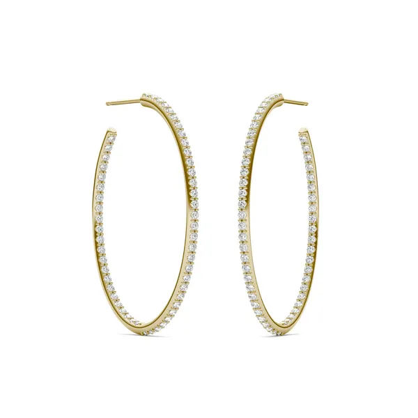 Airy Oval Hoop Earrings (1 1/20 ct. tw.)