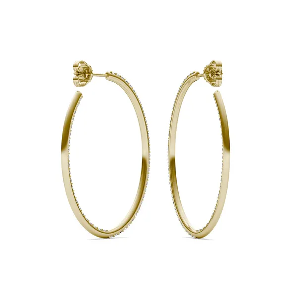Airy Oval Hoop Earrings (1 1/20 ct. tw.)