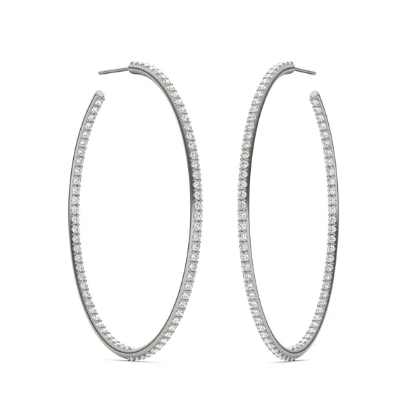 Airy Oval Hoop Earrings (1 7/8 ct. tw.)