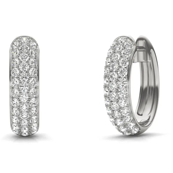 Pavé Mini Tube Hoop Earrings