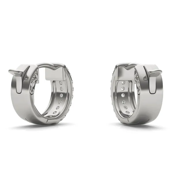 Three Row Huggie Hoop Earrings