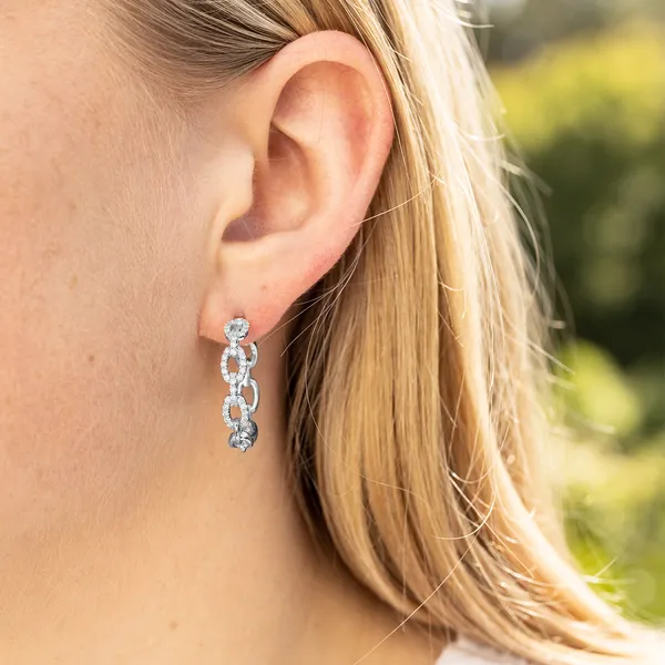 Chain Link Hoop Earrings