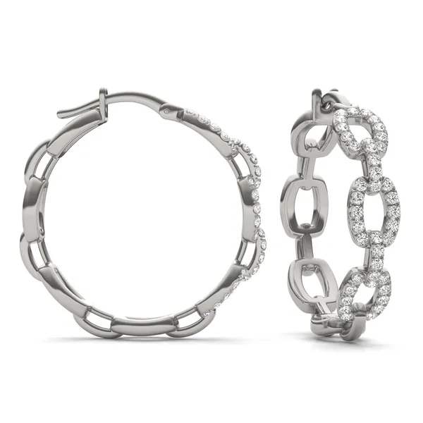 Chain Link Hoop Earrings