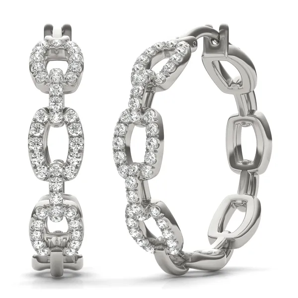 Chain Link Hoop Earrings