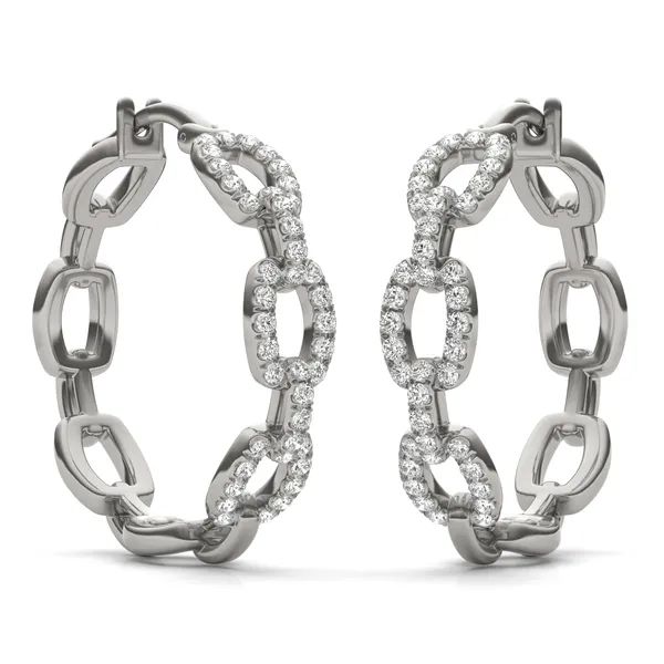 Chain Link Hoop Earrings