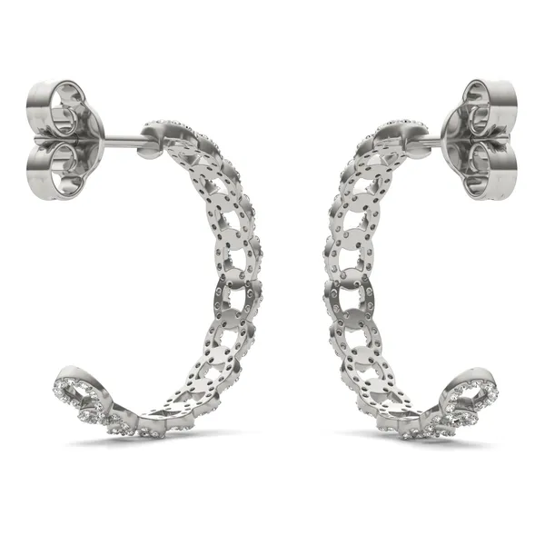 Pavé Chain Hoop Earrings 24mm