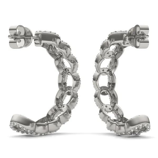 Pavé Chain Hoop Earrings 22mm