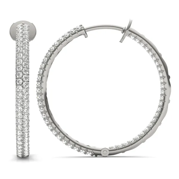 Stardust Two Row Hoop Earrings