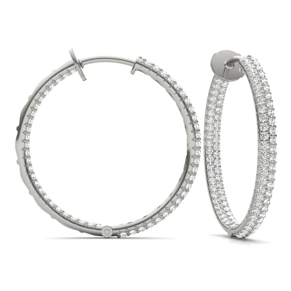 Stardust Two Row Hoop Earrings