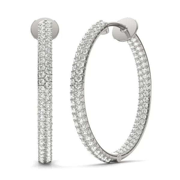 Stardust Two Row Hoop Earrings