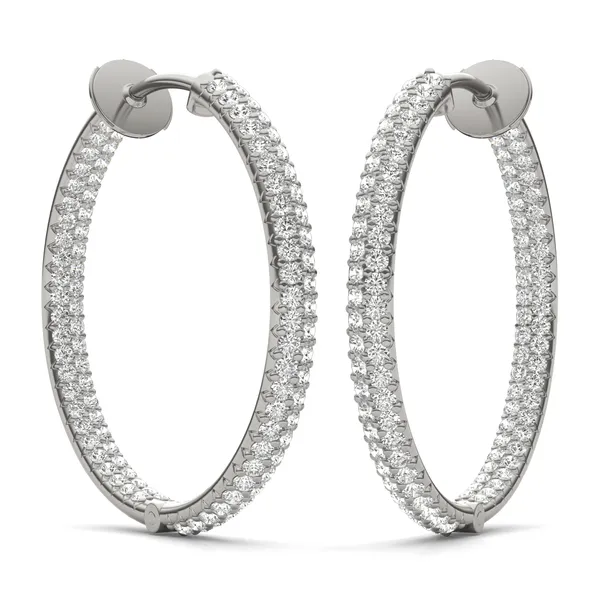Stardust Two Row Hoop Earrings
