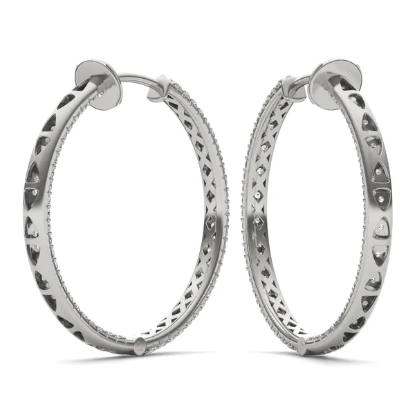 Stardust Two Row Hoop Earrings
