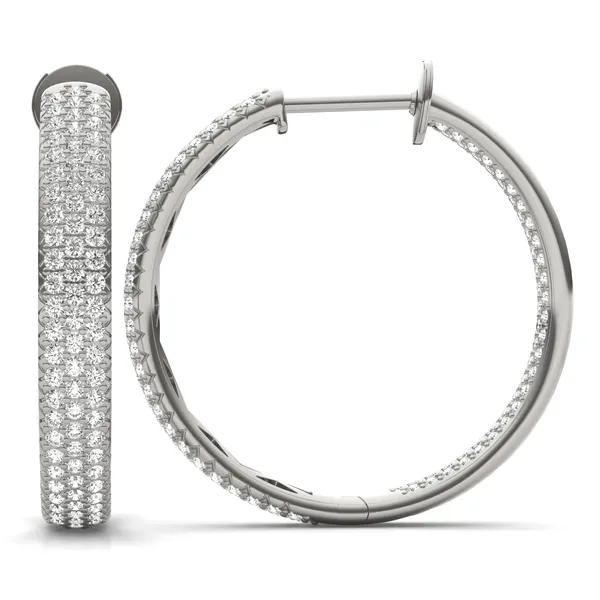 Stardust Three Row Hoop Earrings